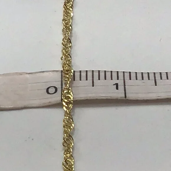 18K Yellow Gold Serpentine Chain 2mm 1.1 Grams 24” New